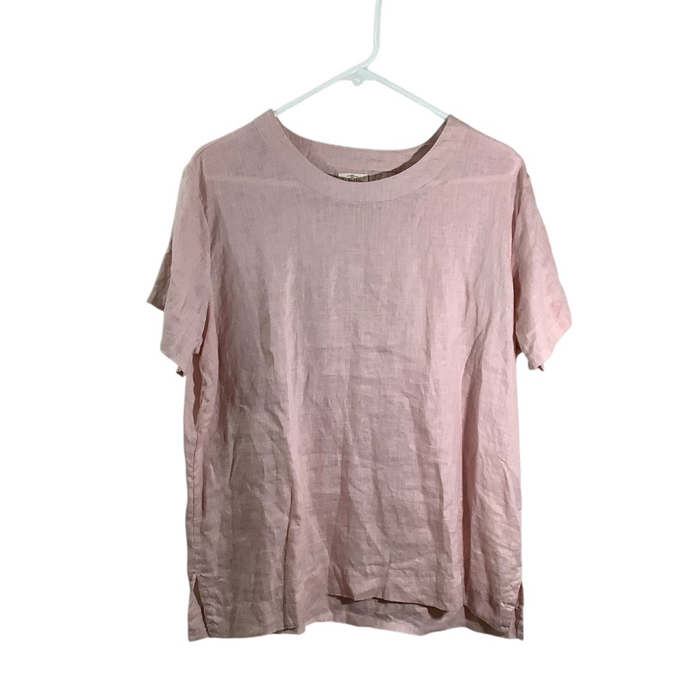 Vikolino Light Pink 100% Linen Blouse